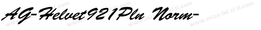 AG-Helvet921Pln Norm字体转换